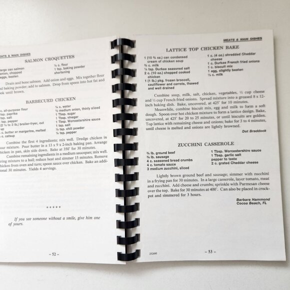 Heavenly Dishes Cookbook Young At Heart First Baptist Church Spiral-Bound - Picture 8 of 9